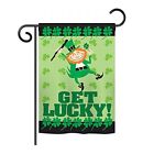 Get Lucky St. Patrick's Leprechaun Garden Flag 13" x 18.5" Pole Not Included