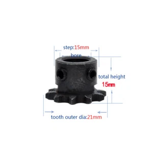 #25 Kettenantrieb Kettenrad 9T Steigung 1/4 Zoll 6,35 mm Bohrung 5/6/8 mm 04C9T für #25 Kette - Bild 1 von 3