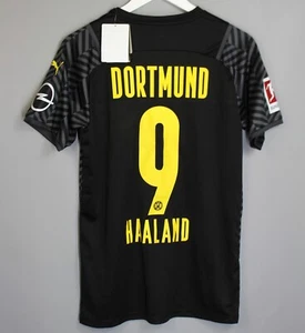 NEW BORUSSIA DORTMUND 2021 2022 AWAY FOOTBALL SHIRT JERSEY TRIKOT #9 HAALAND - Picture 1 of 6