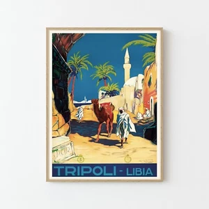 Tripoli Libia Vintage Travel Poster Fine Art Print | Home Decor - Picture 1 of 7