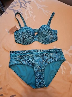 Traje de baño Calzedonia Mauricio 2 piezas azul talla XL 40 NUEVO CON ETIQUETAS Foto 1 de 4