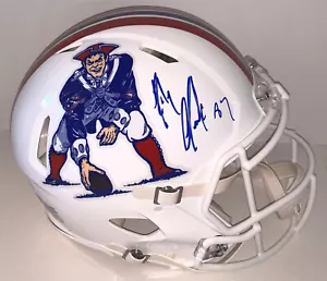 Rob Gronkowski Signed Patriots Speed Authentic Helmet autographed JSA COA - Picture 1 of 5
