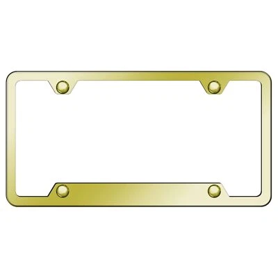 Plain Cut-Out 4 Hole License Plate Frame (Black) - Image 1 of 2