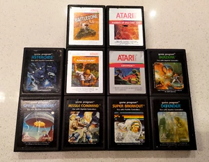 10x Atari 2600 Cartridge Games - Asteroids - Space Invaders - Centipede & More! - Picture 1 of 4