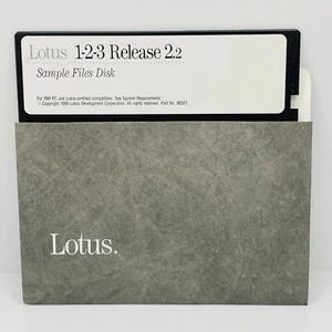 1989 Lotus 1-2-3 Release 2.2 SAMPLE FILES DISK, Vintage Floppy Part No. 88321 - Picture 1 of 2