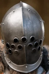 Marauder Medieval Authentic Norse Warrior Knight Helmet Battle 20 Ga Custom SCA - Picture 1 of 5