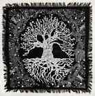 Tarot sorcellerie argent arbre sec carte vêtements d'autel carrés 18x18" serviettes de table