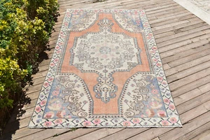 Alfombra Turca 53''x86'' Vintage 4x7 Color Silencioso Oushak INCREÍBLE Alfombra 137x221cm - Imagen 1 de 10