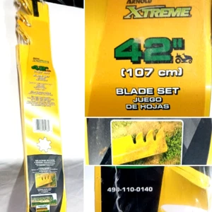 ARNOLD XTREME 42-INCH MOWER BLADE SET 2-BLADES W/ STAR CENTER 490-110-0140 - Picture 1 of 8