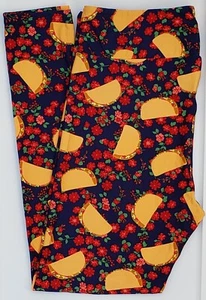 OS LuLaRoe Leggings Talla Única Lindos Tacos de Comida Mexicana Entrega para Llevar NUEVO CON ETIQUETAS X22 - Imagen 1 de 6