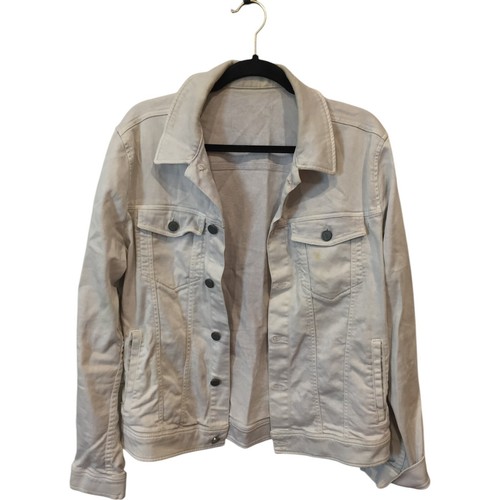 OFF WHITE Giacca camionista uomo piccola off white con bottoni tasca frontale manica lunga