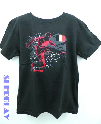 GEN2 Youth Unisex T-shirt Belgium Black Crew Neck Short Sleeve Sz L 7/6X NWT Cover