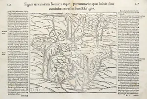 Rome General View Original Woodcut Münster 1550 - Picture 1 of 1