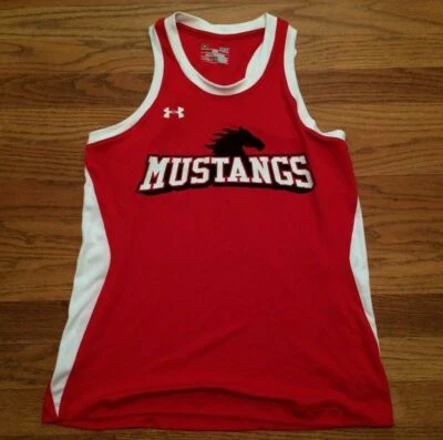 Camiseta sin mangas Under Armour SMU Mustangs de lacrosse para mujer S 1239022 roja Foto 1 de 2