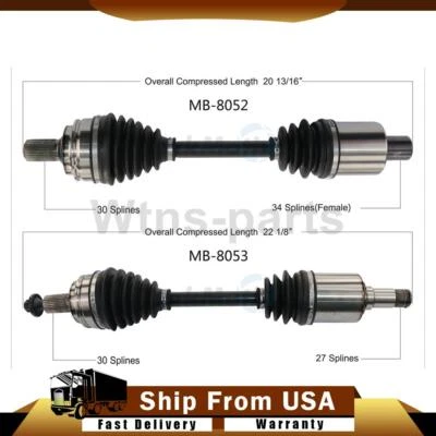 Conjunto de juntas CV delanteras 2x para Mercedes-Benz E63 AMG S 2015-2016 Foto 1 de 4