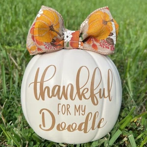 Doodle Labradoodle Pumpkin Fall Dog Thanksgiving Decor Gift Thankful - Bild 1 von 6