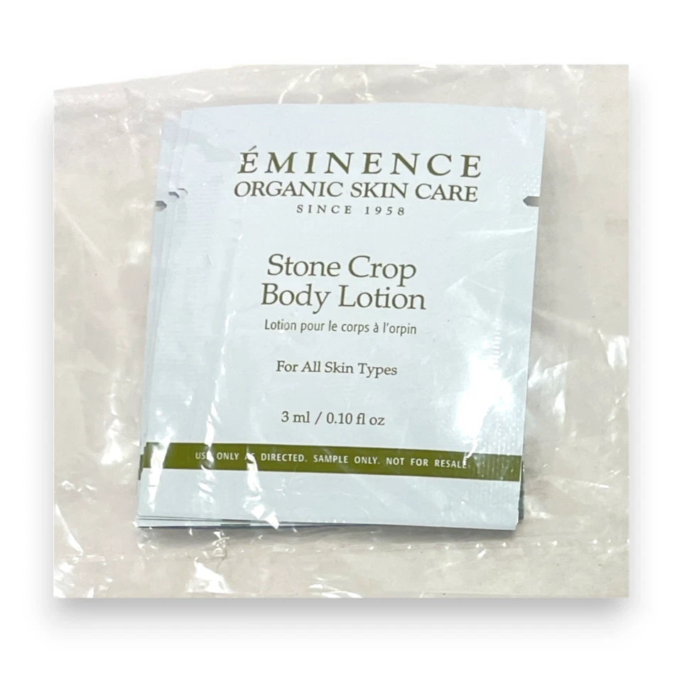 Lote de 12 x (3 ml/0,10 fl.oz) loção corporal Eminence Stone Crop para todos os tipos de pele - Imagem 1 de 1