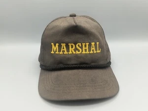 Vintage Marshall Snapback hat roped bill distressed black Tucker OS YUPPONG - Picture 1 of 8