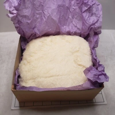 复古儿童白色兔子毛皮松饼暖手器 20 世纪 40 年代带盒 — 第 1/4 张图片