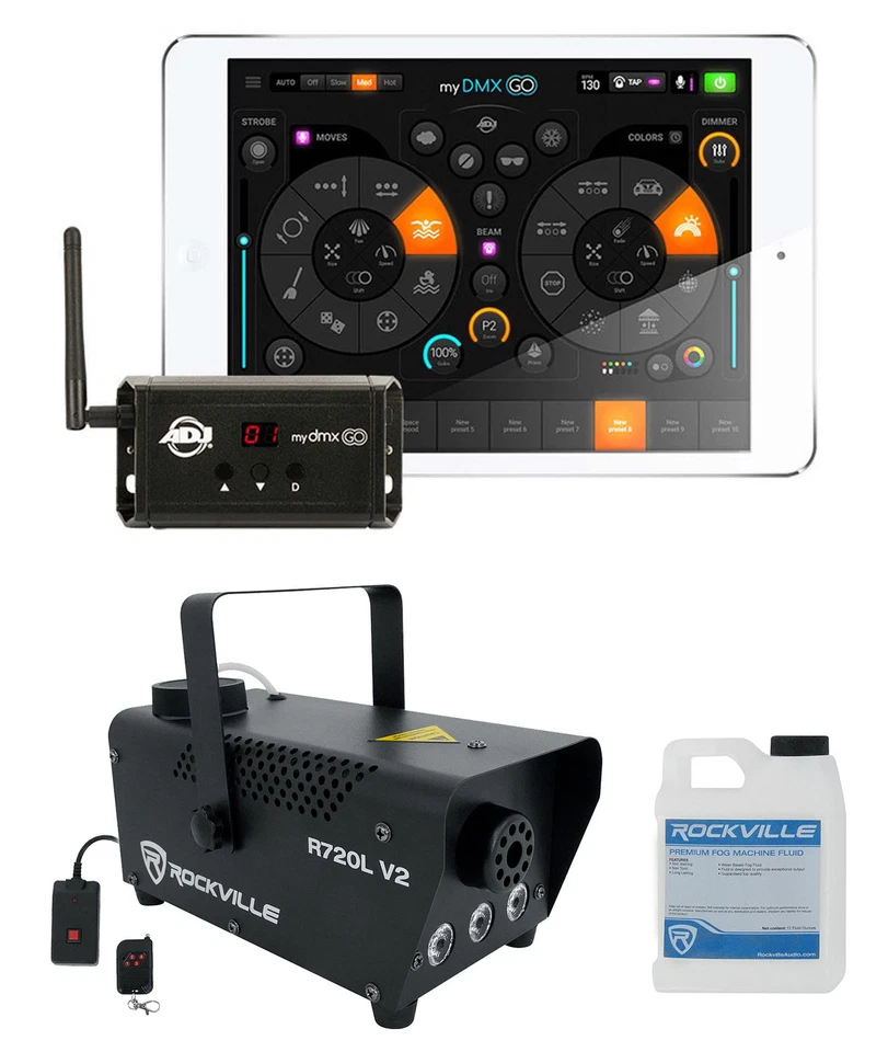 American DJ ADJ MYDMX GO Lighting Control App for iPad/Android Tablets+Fogger - Image 1 of 4