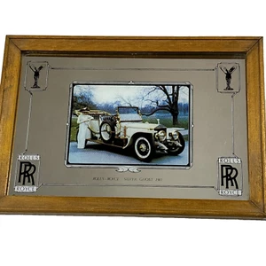 Rolls Royce Silver Ghost 1911 Framed Pub Advertising Mirror Picture Vintage 1976 - Picture 1 of 12
