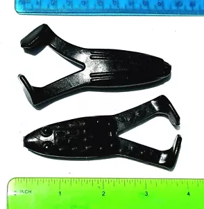 10ct BLACK 4" SUPER TOADS Soft Plastic Frogs Bass Fishing Lures Topwater Baits - Picture 1 of 2