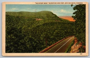 Vintage Old Stony Man Skyline Drive Virginia Linen Postcard 1957 - Picture 1 of 2