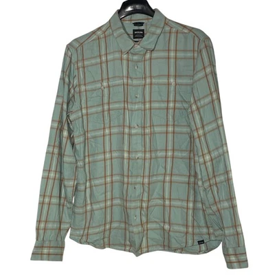 Prana Men's Dohlberg Flannel Shirt Slim Fit Sz MED Organic Cotton Sustainable - Image 1 of 4