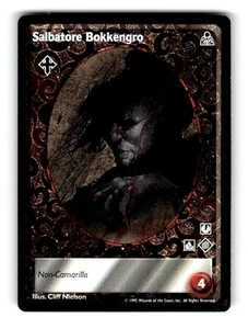 1995 WOTC Vampire Dark Sovereigns Trading card Game Salbatore Bokkengro UC - Picture 1 of 4