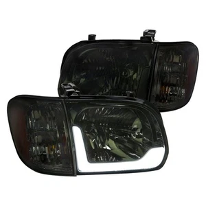 For Toyota Tundra 05-06 Headlights Driver & Passenger Side Chrome/Smoke LED - Picture 1 of 10