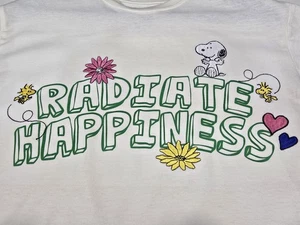 CAMISETA SNOOPY PEANUTS IRRADIATE FELICIDAD BORDADA MANGA CORTA PEQUEÑA MEDIANA - Imagen 1 de 8
