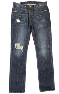 Dark Wash Distressed Slim Straight Jeans Men’s Size 32 J Brand Kane USA - Picture 1 of 8