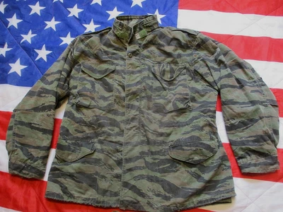 USA US ARMY VIETNAM WAR tiger stripe M65 COMBAT jacket COAT large regular -XL - Image 1 of 4