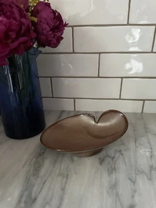 FRANKOMA #466 Mid-Century Modern Pottery Ashtray Lily Pad Shape Plainsman (L-1) - Picture 1 of 11