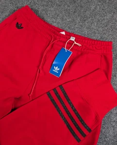 Pantalones de chándal Adidas Neuclassics para hombre medianos mejores rojo escarlata gimnasio nuevos con etiquetas - Imagen 1 de 12
