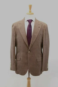 NWT$3995 Brunello Cucinelli Men 100% Linen* Herringbone Sport Coat 50/ 40US A211 - Picture 1 of 8