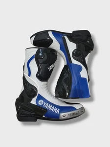 YAMAHA Motorrad Reit Leder Schuhe Motorrad Rindsleder Rennstiefel - Bild 1 von 4