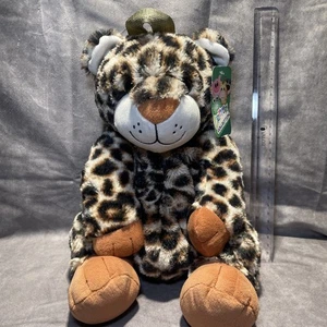 NWT Lynco Leopard Plush Backpack Critter Collection 044-10265 Zipper Kids School - Picture 1 of 9