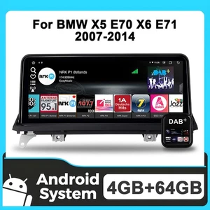Pantalla táctil Android Auto CarPlay para BMW X5 E70 X6 E71 CCC 2007-2014 10,25"" - Imagen 1 de 17