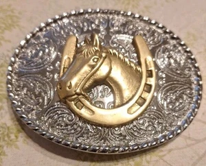 Hebilla de cinturón occidental con cabeza de caballo - Imagen 1 de 4