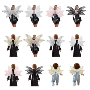 1Pc Butterfly Fairy Wing Glittery Angel Fairy Wing w/Self-Tied Straps Halloween - Picture 1 of 43