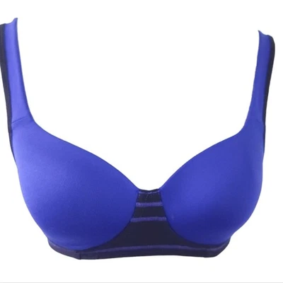 Sujetador deportivo sin aros Lily of France 34A púrpura negro sujetador deportivo sin aros Foto 1 de 4