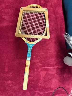 Vintage Wilson Maureen Connolly Capri Wooden Tennis Racket w/ Press - Collectibl - Image 1 of 3