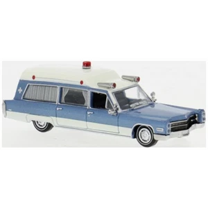 Brekina 1:87th Scale Cadillac Miller Meteor Ambulance White Blue 1966 - Picture 1 of 1