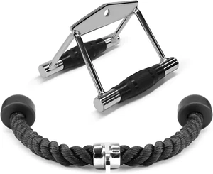 Tricep Press Down & LAT Pulldown Cable Machine Attachment Set – Accessories for - Picture 1 of 8