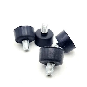 M8 25mm Round Rubber Stud Bumper Feet Screw in Vibration Dampener 8mm Bolt Glide - Picture 1 of 9
