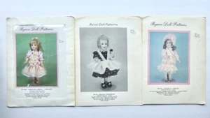 Lot Of 3 Byron Vintage 80s DOLL PATTERNS Sewing UNCUT Lisette Penelope Bridgette - Picture 1 of 4