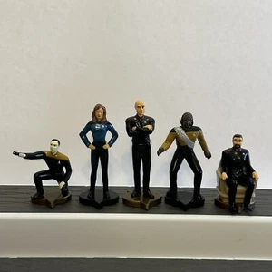 STAR TREK Next Generation Chess Piece Picard, Data, Riker, Worf, Crusher 1990 - Picture 1 of 4