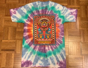 Lollapalooza Concert 2021 Chicago Grant Park Double Sided Tie Dye T Shirt M - Picture 1 of 6