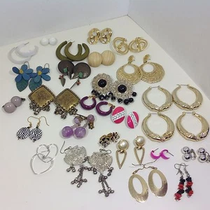 Grandma's Jewelry ~ Vintage Earrings Pierced and Clip Ons 26 pairs - Picture 1 of 8